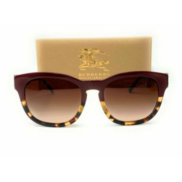 Burberry Women's Red and Tort Gradient Sunglasses! - Picture 2 of 3